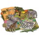 3d Dev Yer Yapbozu Safari 54 Parça Hayvanlar Puzzle