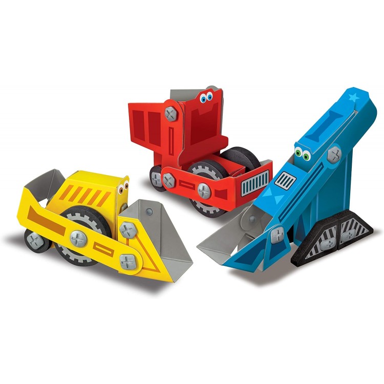 Karton İnşaat Kamyonları Sevimli Iş Makineleri Tasarım Oyun Seti Stem