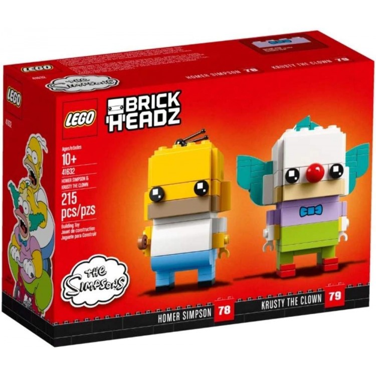 LEGO 41632 Brickheadz  Homer Simpson and Krusty the Clown Brick Headz