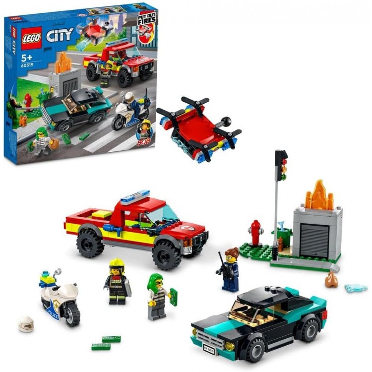 LEGO 60319 City İtfaiye Kurtarma Operasyonu ve Polis Takibi