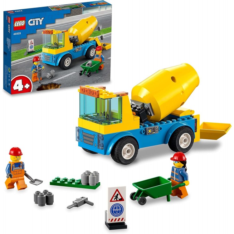 LEGO 60325 City Beton Mikseri Gerçekçi Oyuncak İnşaat Yapım Seti 