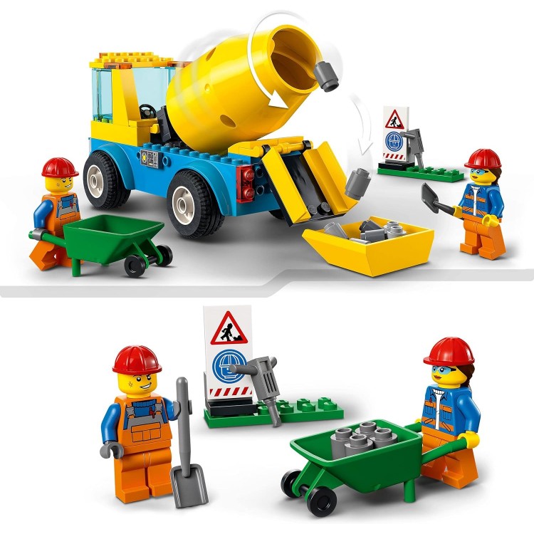 LEGO 60325 City Beton Mikseri Gerçekçi Oyuncak İnşaat Yapım Seti