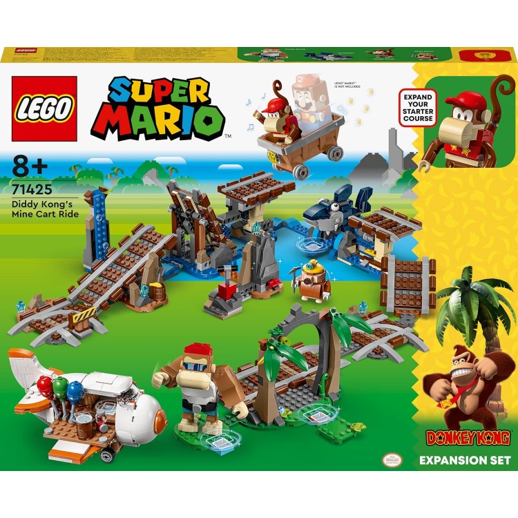 LEGO 71425 Super Mario Diddy Kong'un Maden Arabası Ek Macera Seti 