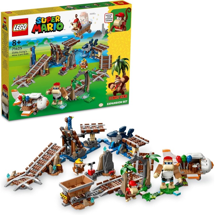 LEGO 71425 Super Mario Diddy Kong'un Maden Arabası Ek Macera Seti 