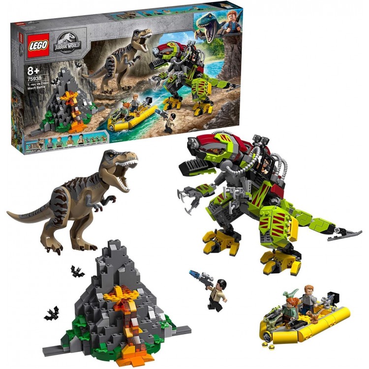 LEGO 75938 Jurassic World T-Rex ile Dinazor Robotu Savaşı