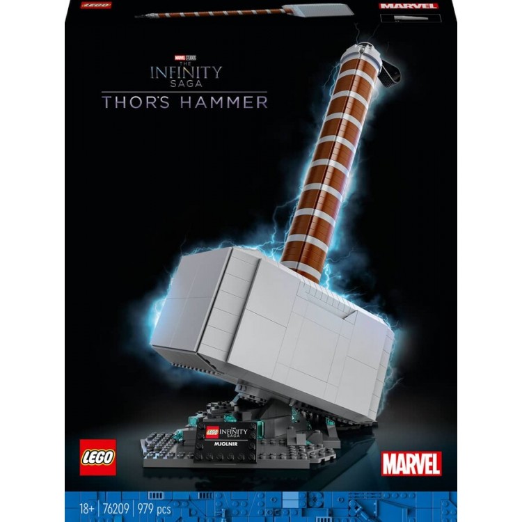 LEGO 76209 Marvel Thor un Çekici Mjölnir İçeren Koleksiyonluk Model
