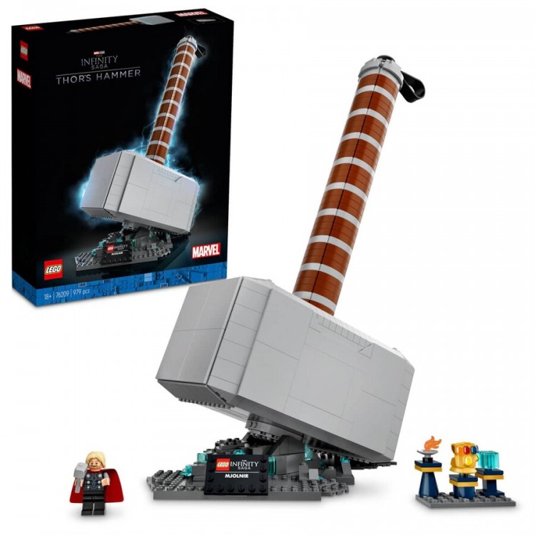 LEGO 76209 Marvel Thor un Çekici Mjölnir İçeren Koleksiyonluk Model