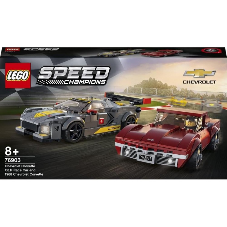 LEGO 76903 Speed Champions Chevrolet Corvette C8.r Yarış Arabası ve 1968 Chevrolet Corvette LEGO 76903 Speed Champions Chevrolet Corvette C8.r Yarış Arabası ve 1968 Chevrolet Corvette