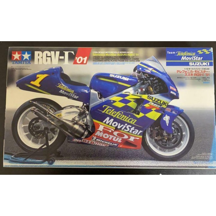 Tamiya 1/12 Telefonica Suzuki Rgv '01 Plastik Motorsiklet Maket Yapım Kiti